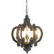 Anita 6 Light 18 inch Antique Black Chandelier Ceiling Light