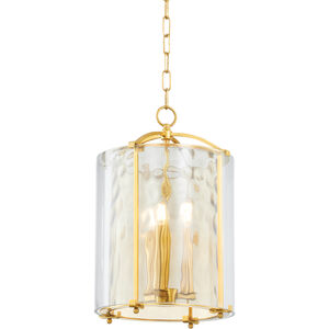 Ramsey 3 Light 12 inch Aged Brass Indoor Lantern Ceiling Light