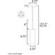 Blizzard 1 Light 3.25 inch Natural Aged Brass Linear Pendant Ceiling Light