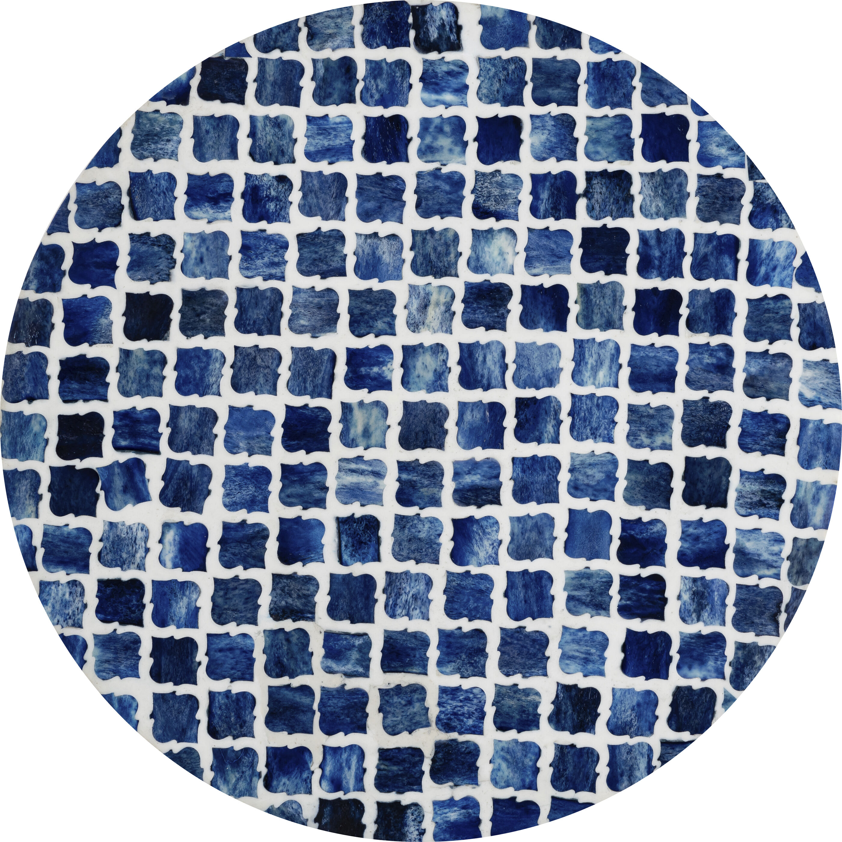 Coyle 18 X 15.5 inch Blue with White Accent Table