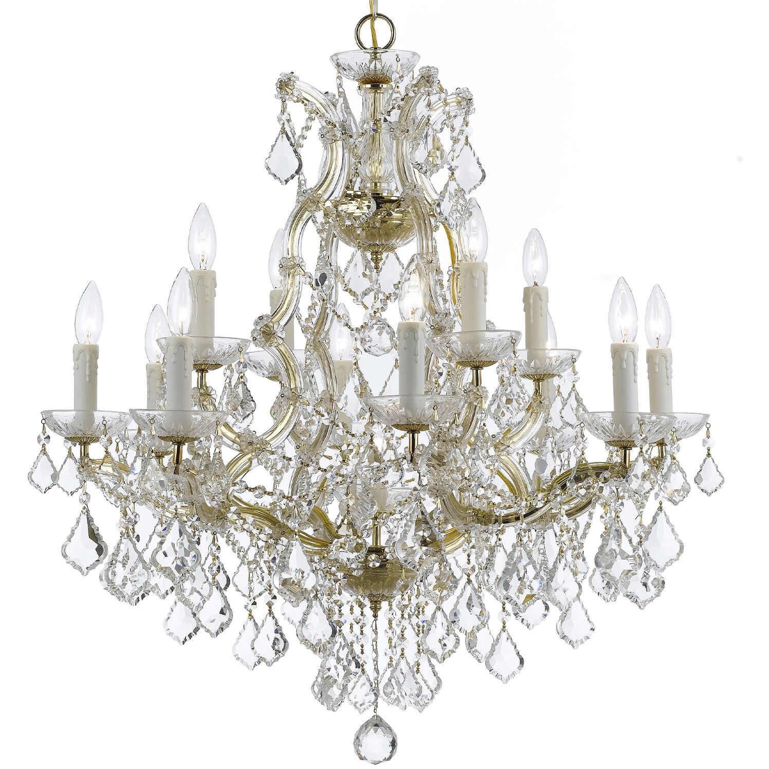 Maria Theresa 13 Light 28 inch Gold Chandelier Ceiling Light in Clear Hand Cut