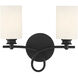 Woodbury 2 Light 14 inch Black Vanity Light Wall Light