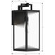 Edgewood 1 Light 19 inch Dark Matte Black Outdoor Wall Sconce