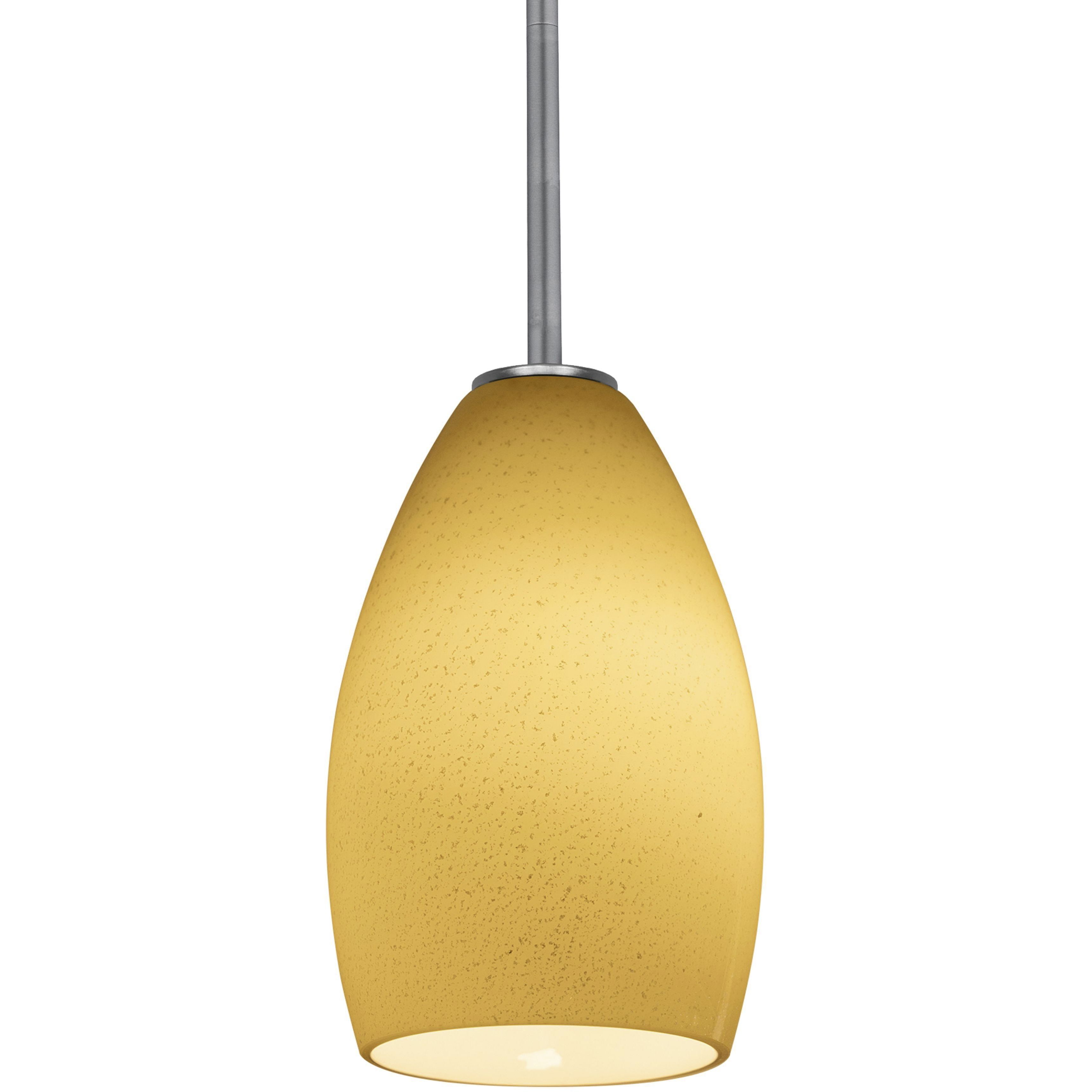 Champagne LED 5 inch Brushed Steel Pendant Ceiling Light in Maya