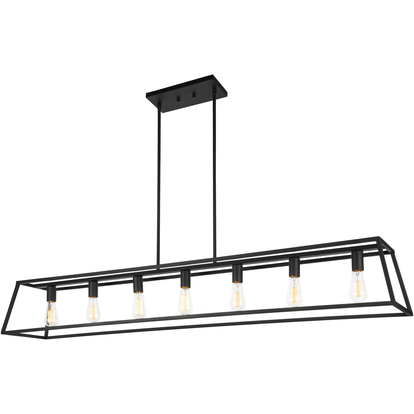 Candor 7 Light 63.38 inch Rusty Black Chandelier Ceiling Light