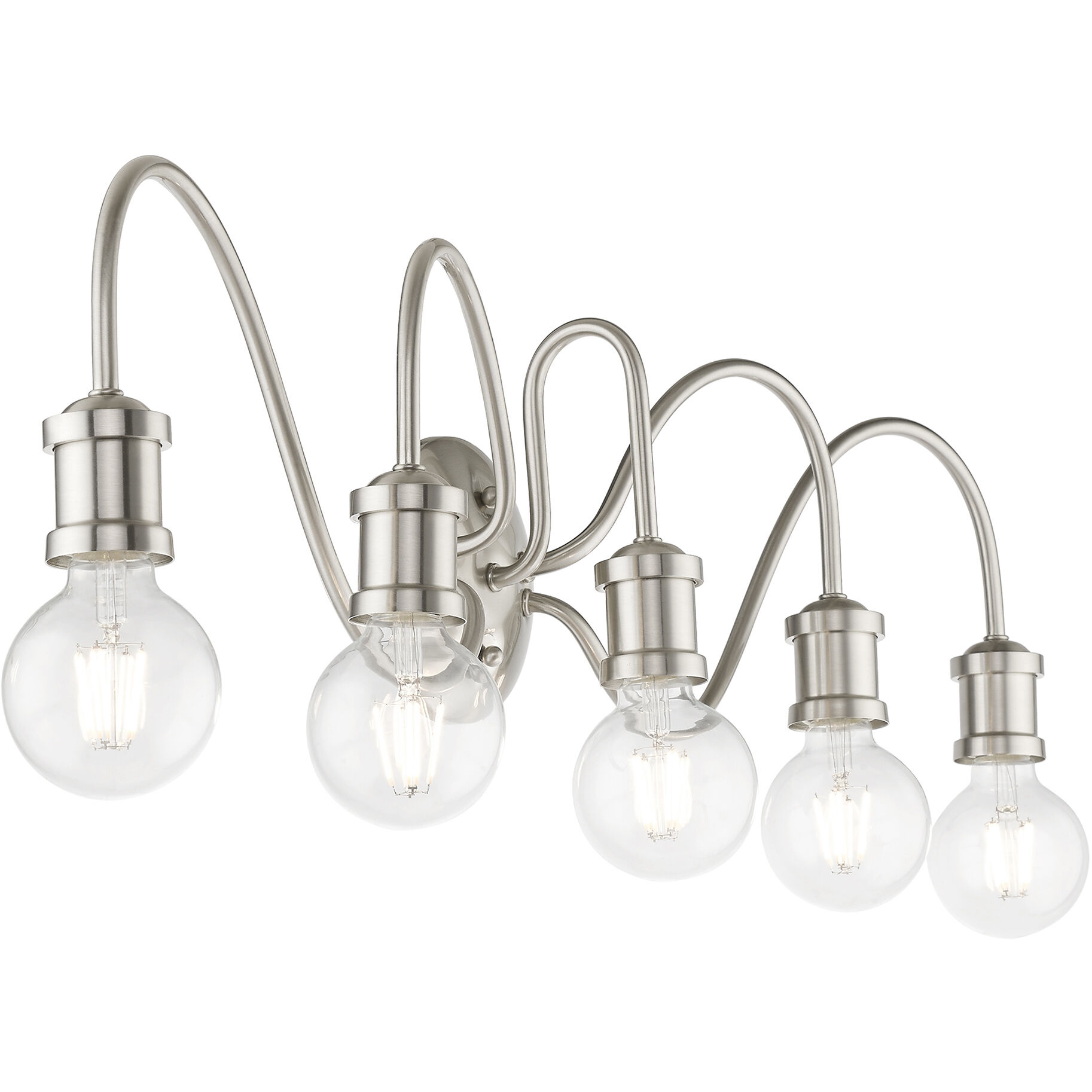 Lansdale 5 Light 34 inch Brushed Nickel Vanity Sconce Wall Light, Large