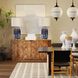 Albany 38.5 inch Navy Reactive Glaze and Brass Table Lamp Portable Light