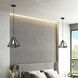 Pinnacle 1 Light 10 inch Black with Brushed Nickel Accents Pendant Ceiling Light