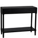 Samantha 35.5 X 13 inch Black and Antique Gold Console Table