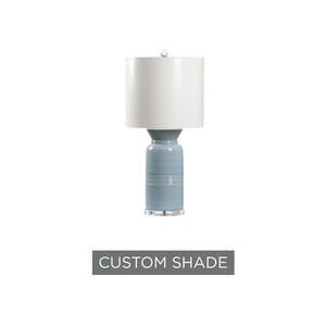 Wildwood Select Shade 32 inch 100.00 watt Transparent Mist Blue Glaze/Clear Table Lamp Portable Light