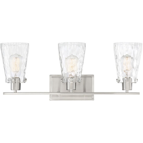 Vaughan 3 Light 23.75 inch Satin Nickel Bathroom Vanity Light Wall Light