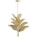 Banana Leaf 12 Light 44.25 inch French Gold with Natural Seagrass Chandelier Ceiling Light