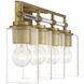Binsly 4 Light 32 inch Aged Brass Bath Vanity Wall Light