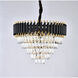 Canada 8 Light 20 inch Black and Gold Chandelier Ceiling Light