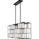 Trondheim 10 Light 46 inch Black Linear Chandelier Ceiling Light