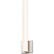 Tubo Slim LED 4.25 inch Satin Nickel ADA Sconce Wall Light in Flat