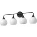 Neve 4 Light 31 inch Black Bath Vanity Wall Light