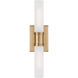 Keaton 2 Light 5 inch Satin Brass Bath Vanity Wall Light
