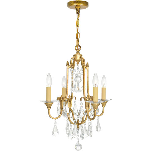 Electra 4 Light 17 inch Oxidized Bronze Up Chandelier Ceiling Light