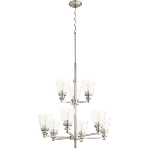 Dunbar 9 Light 26.5 inch Satin Nickel Chandelier Ceiling Light