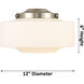 Franklin Restoration Bridgeton 1 Light 12 inch Antique Copper Mini Pendant Ceiling Light in Incandescent, Clear