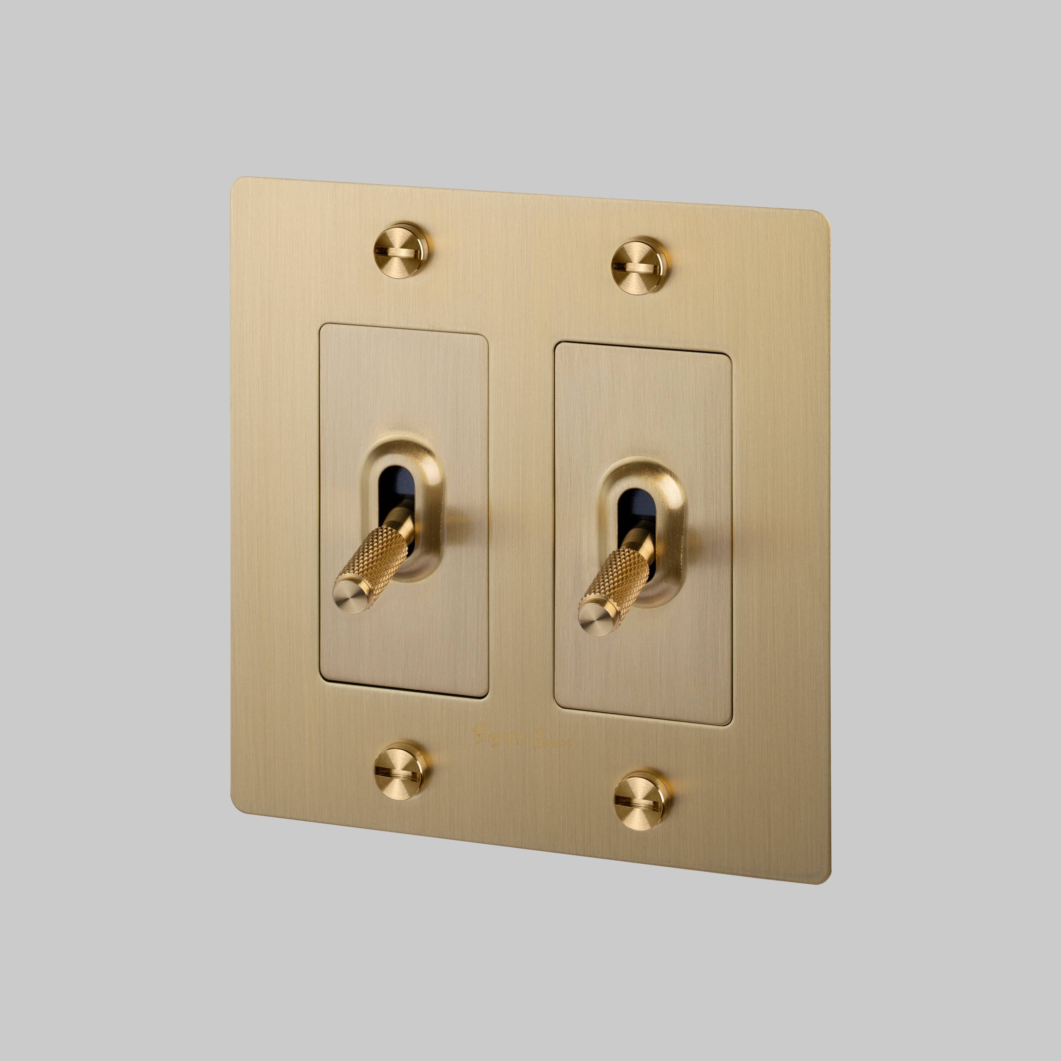 2G Toggle 120-277 Brass Light Switch
