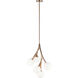 Rami 5 Light 18.25 inch Aged Gold Brass Chandelier Ceiling Light in Aged Gold Brass and Opal Glass