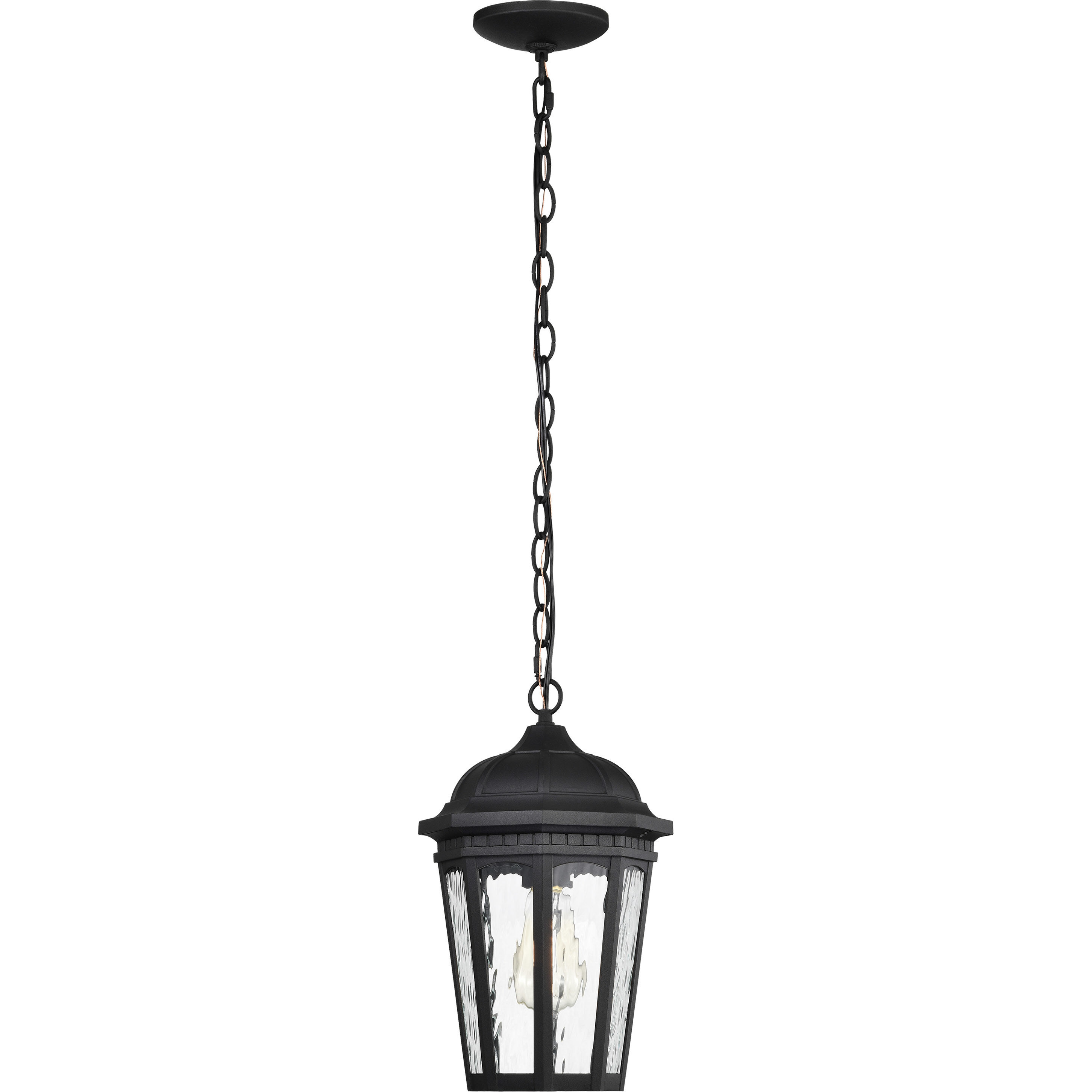 East River 8 inch Matte Black Outdoor Hanging Lantern