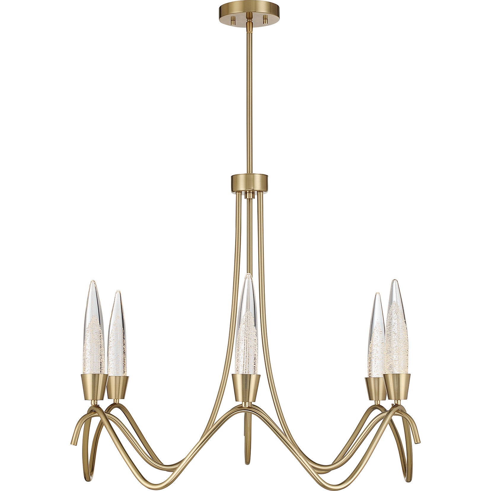 Sofia LED 30 inch Noble Brass Chandelier Ceiling Light