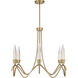 Sofia LED 30 inch Noble Brass Chandelier Ceiling Light