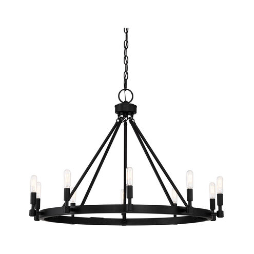 Fiora 10 Light 31 inch Black Chandelier Ceiling Light