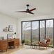 Atlas Super Janet 60 inch Matte Black with Walnut Tone Blades Ceiling Fan
