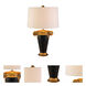 Gallier 25 inch 60.00 watt Black and Gold Table Lamp Portable Light, Flambeau