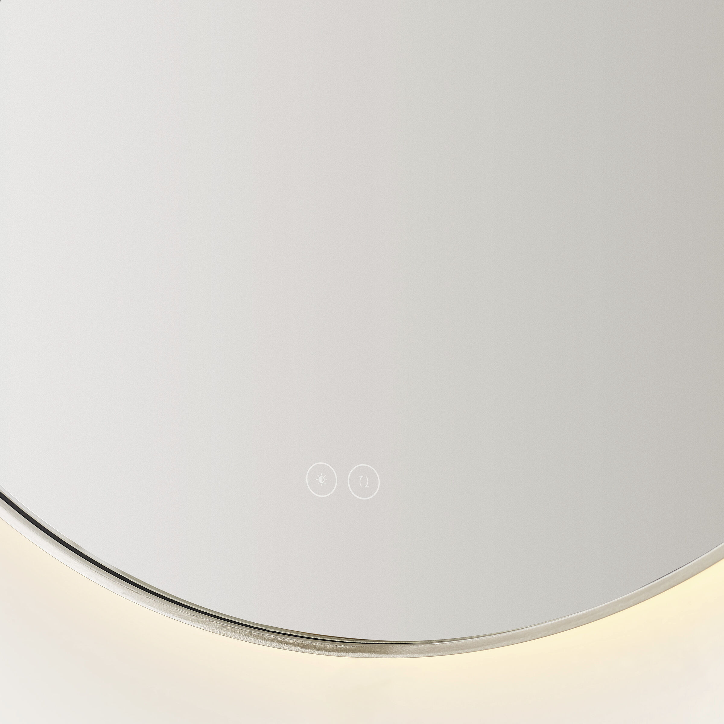 Cadre 30 X 30 inch Brushed Nickel Backlit Wall Mirror