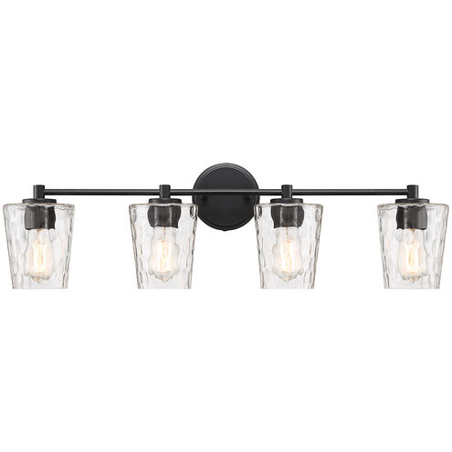 Ballas 4 Light 31.5 inch Black Bathroom Vanity Light Wall Light