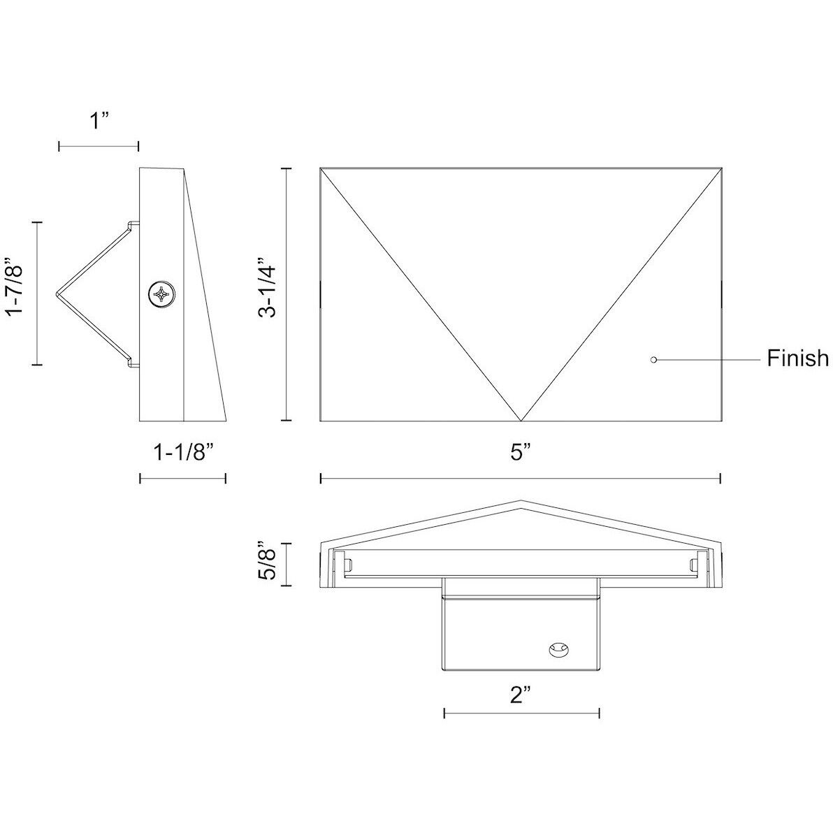 Lio LED 3.25 inch White Exterior Wall/Step Light