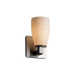 Limoges Modular 1 Light 5 inch Brushed Nickel Wall Sconce Wall Light in Bamboo, Tall Tapered Cylinder