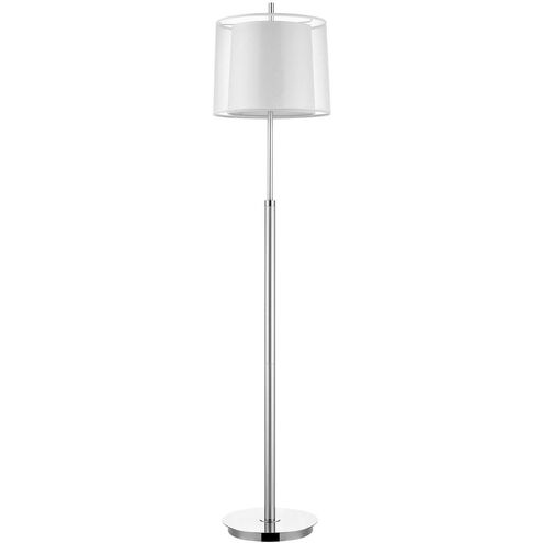 Nimbus 62 inch 100.00 watt Metallic Silver/ Polished Chrome Floor Lamp Portable Light
