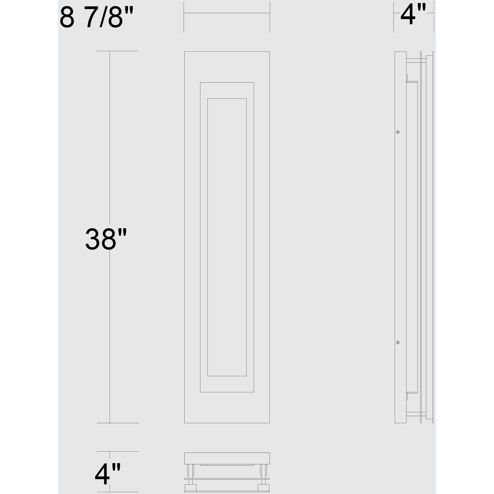 Layer LED 38 inch Sand Black Outdoor Wall Sconce