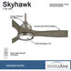 Skyhawk 60 inch Burnished Nickel with Driftwood Blades Ceiling Fan
