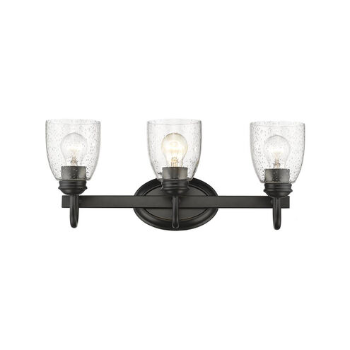 Parrish 3 Light 21 inch Matte Black Bath Vanity Wall Light