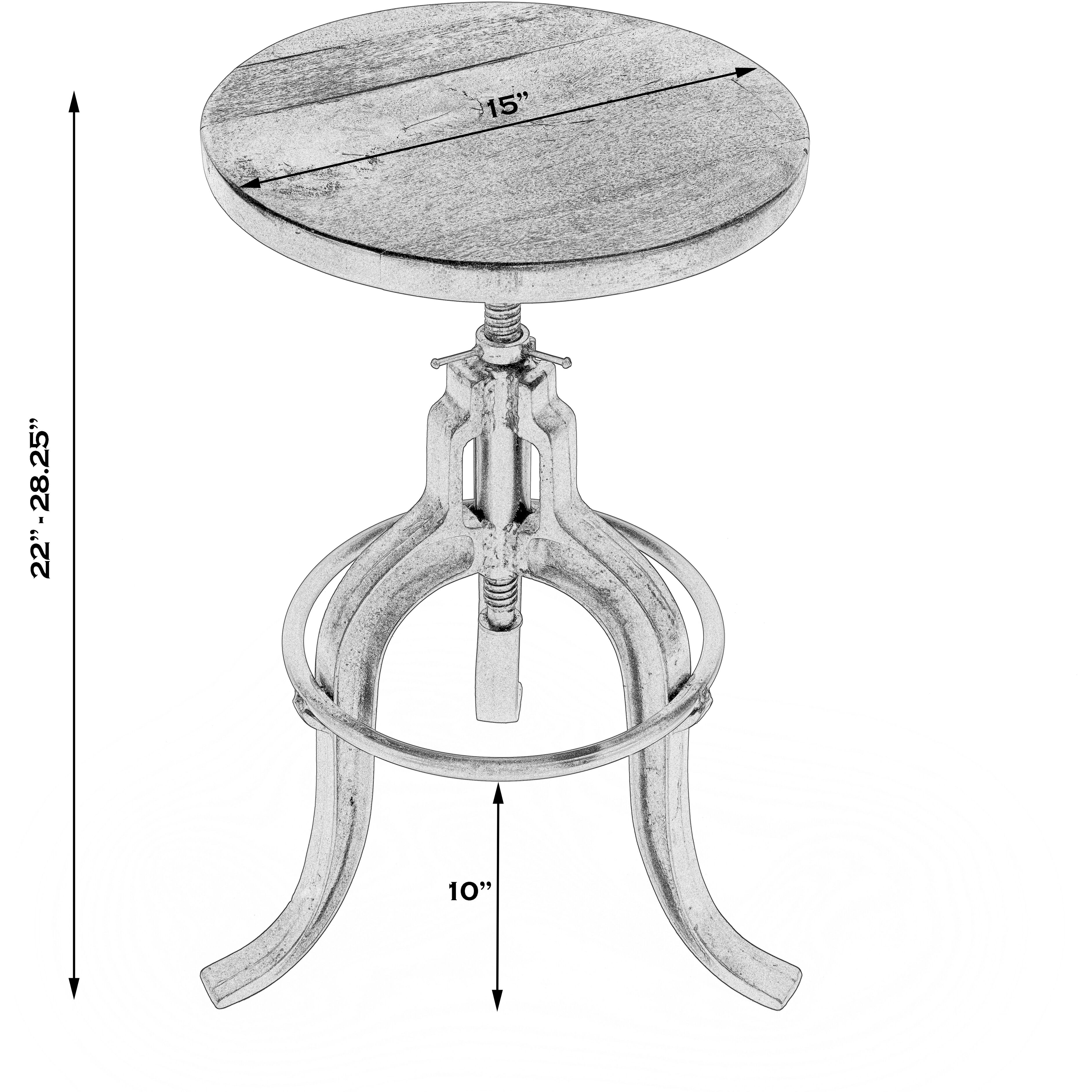 Industrial Chic Gladney Iron 24 inch Metalworks Barstool