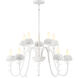 North Fork 10 Light 30 inch Sand White Chandelier Ceiling Light, Two Tier