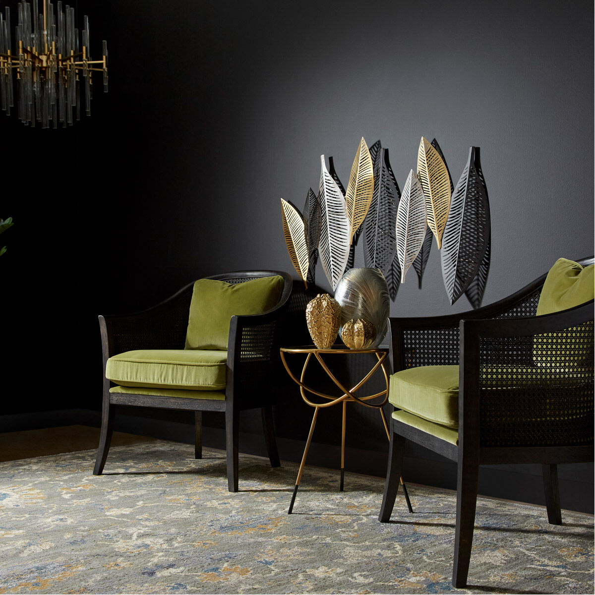 Gyroscope 19 inch Gold Side Table