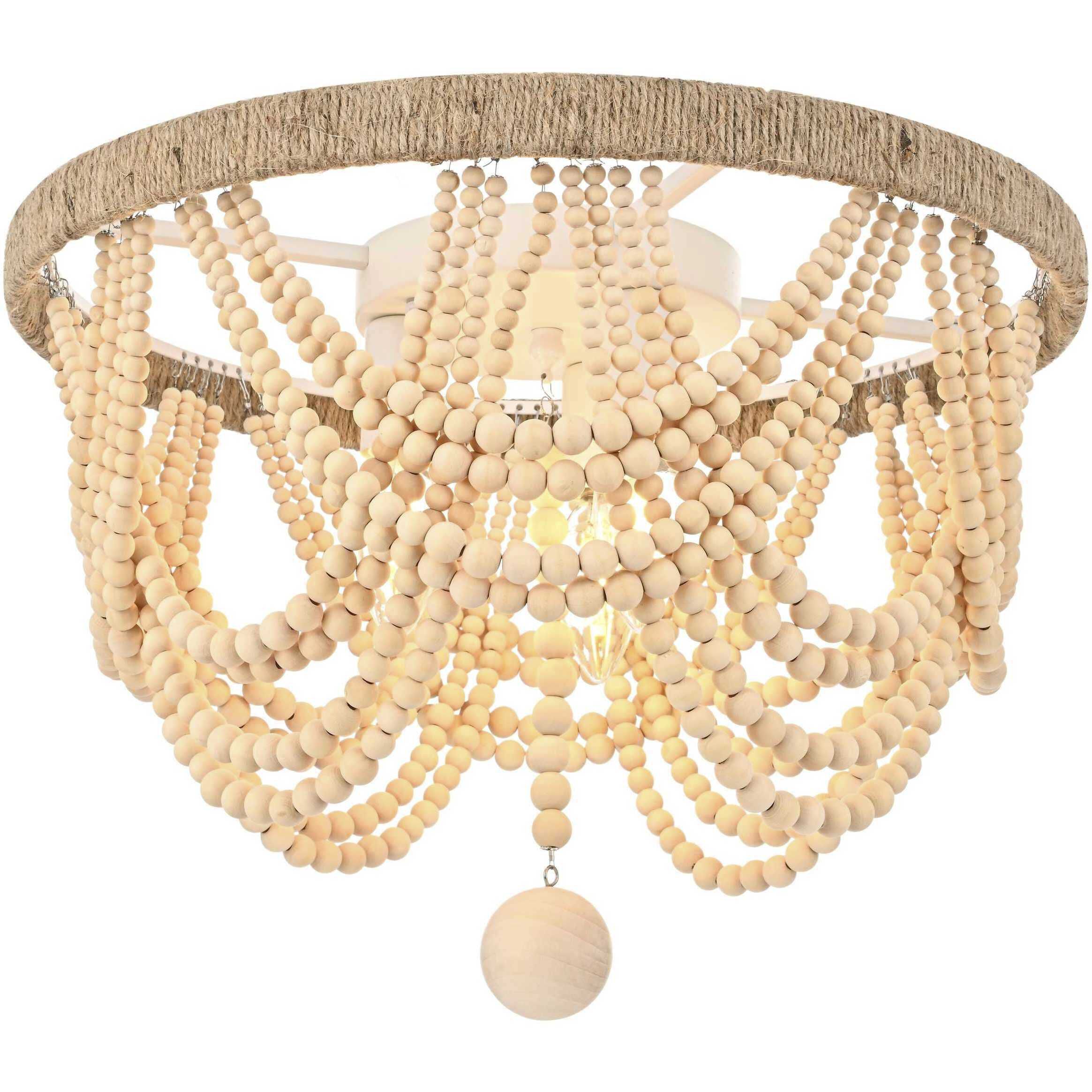 Jolie 4 Light 16 inch Beige Flush Mount Ceiling Light