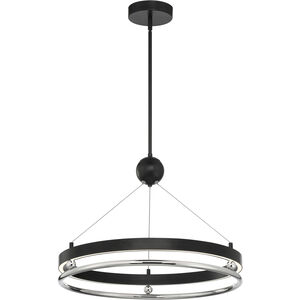 Grande Illusion LED 25.25 inch Coal with Polished Nickel Pendant Ceiling Light