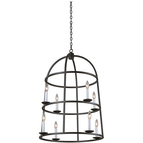 Wickenburg 8 Light 25 inch Black Iron Foyer Light Ceiling Light