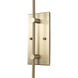 Scalloped 1 Light Weathered Brass Wall Mounted Arc Lamp Wall Light