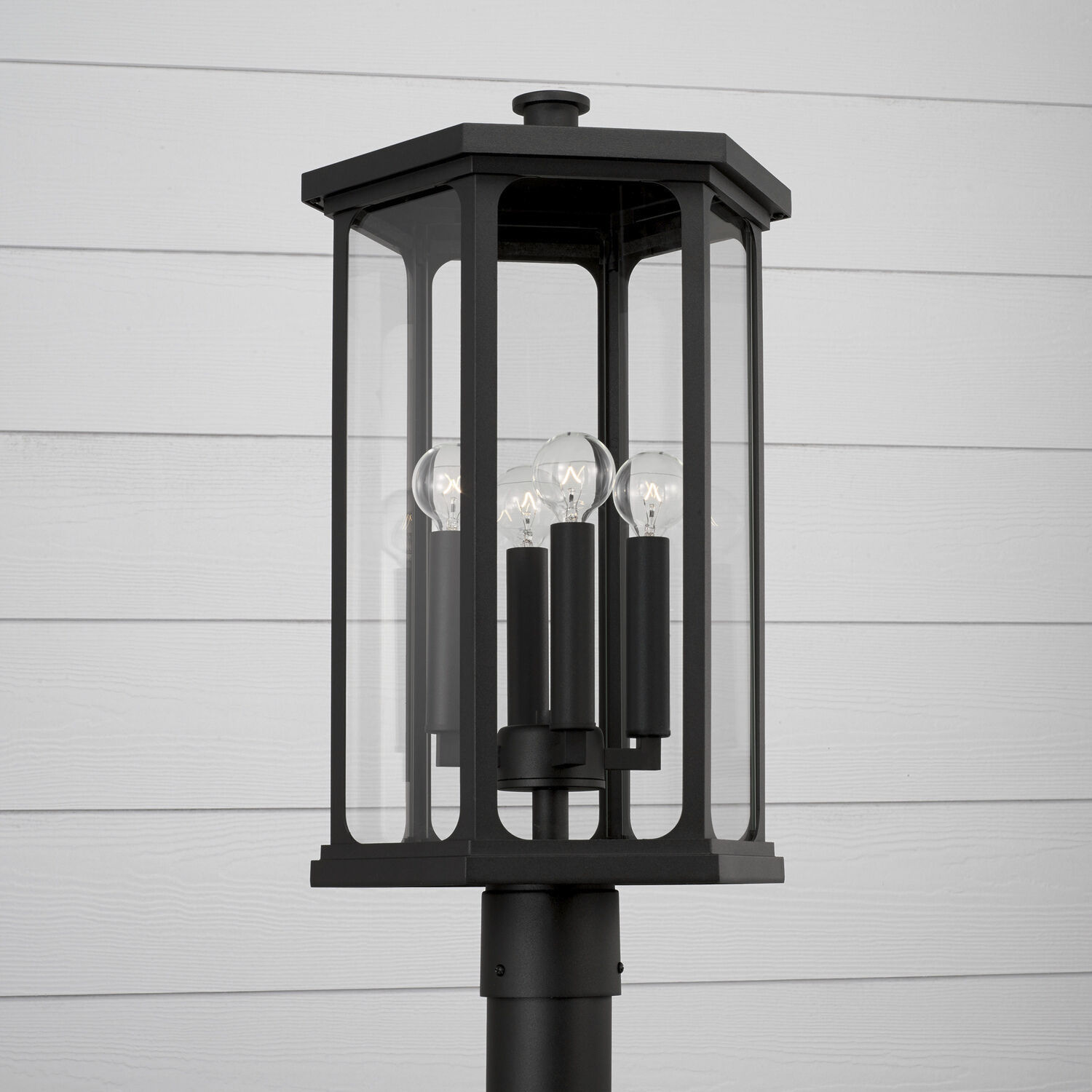 Walton 4 Light 22 inch Black Outdoor Post Lantern