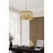 Aven 6 Light 24 inch Sand Coal Black and Legacy Brass Pendant Ceiling Light